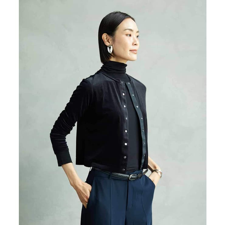 シアーベロアクルーネックカーディガン | MICHEL KLEIN | 詳細画像12 