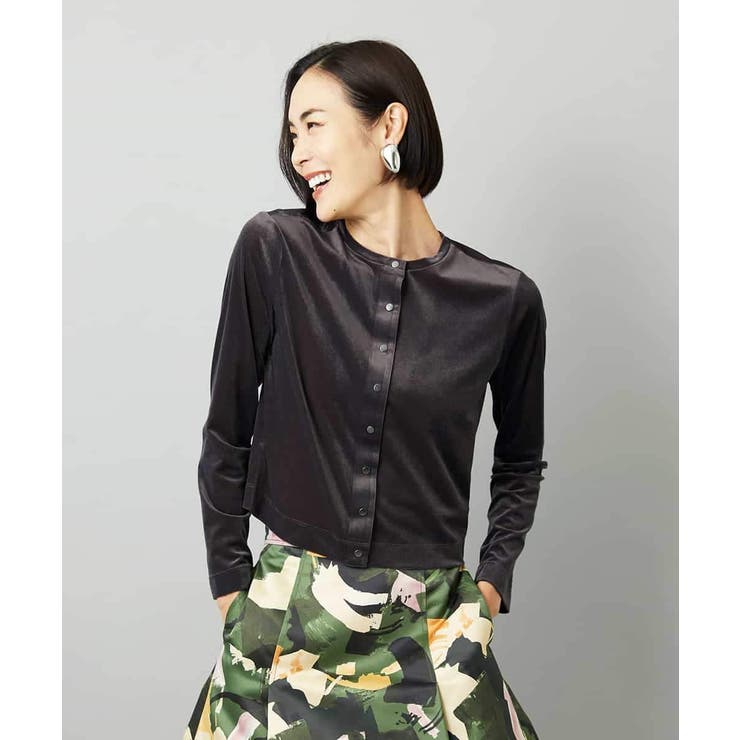 シアーベロアクルーネックカーディガン | MICHEL KLEIN | 詳細画像6 