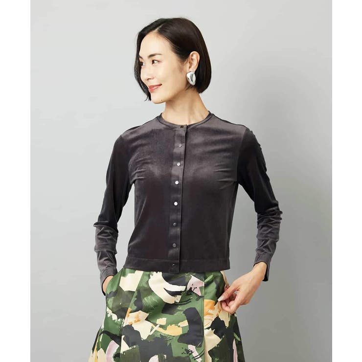 シアーベロアクルーネックカーディガン | MICHEL KLEIN | 詳細画像7 