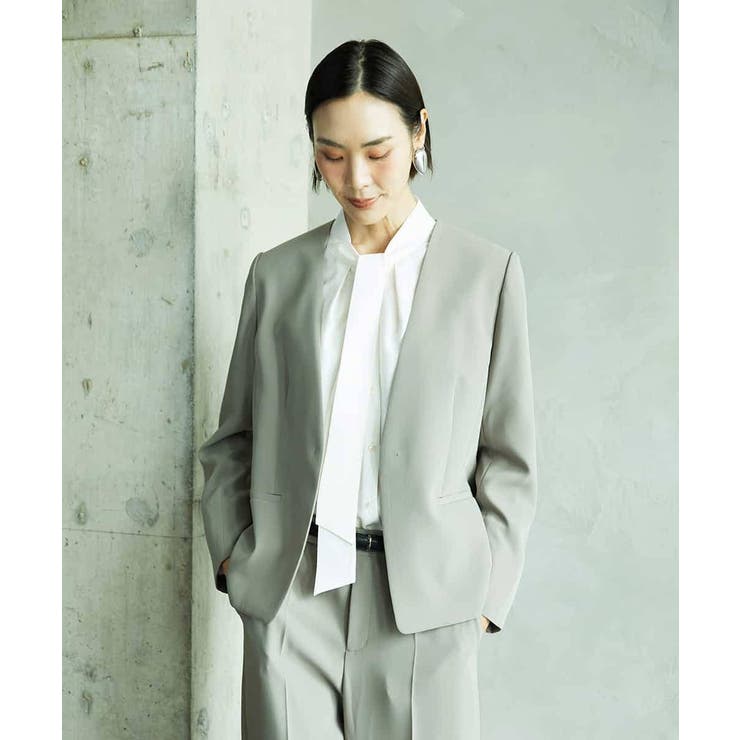 [セットアップ対応]ノーカラージャケット | MICHEL KLEIN | 詳細画像1 