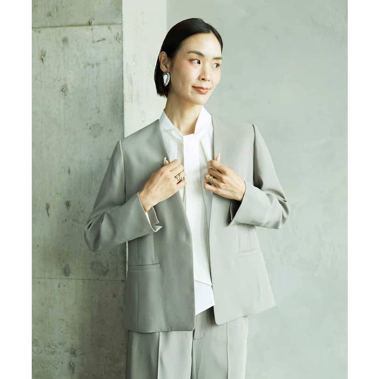 [セットアップ対応]ノーカラージャケット | MICHEL KLEIN | 詳細画像13 