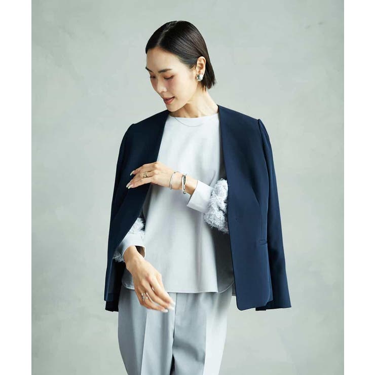 [セットアップ対応]ノーカラージャケット | MICHEL KLEIN | 詳細画像6 