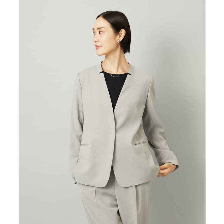 [セットアップ対応]ノーカラージャケット | MICHEL KLEIN | 詳細画像12 