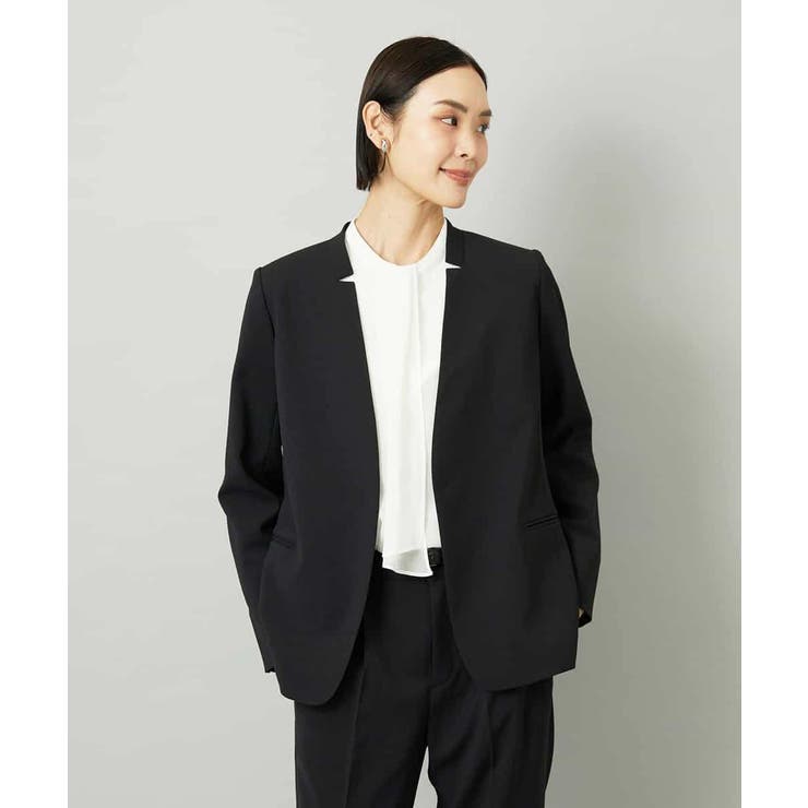 ブラック | [セットアップ対応]ノーカラージャケット | MICHEL KLEIN