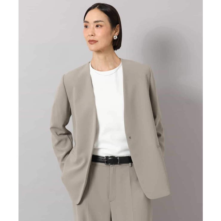 ベージュ | [セットアップ対応]ノーカラージャケット | MICHEL KLEIN