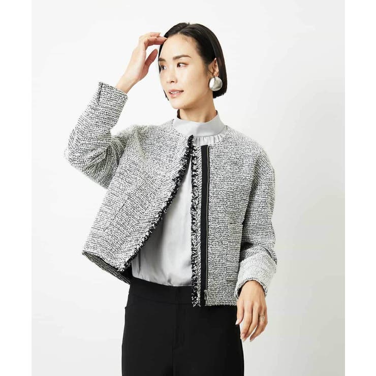 [セットアップ対応]ファンシーツイードショートジャケット | MICHEL KLEIN | 詳細画像14 