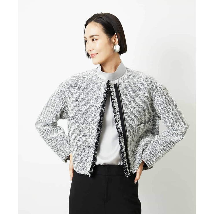 [セットアップ対応]ファンシーツイードショートジャケット | MICHEL KLEIN | 詳細画像15 