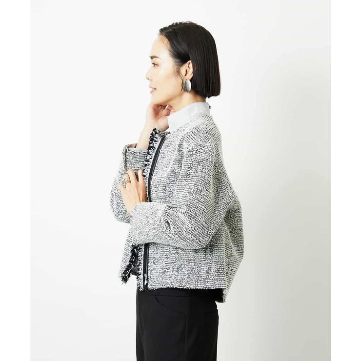 [セットアップ対応]ファンシーツイードショートジャケット | MICHEL KLEIN | 詳細画像16 