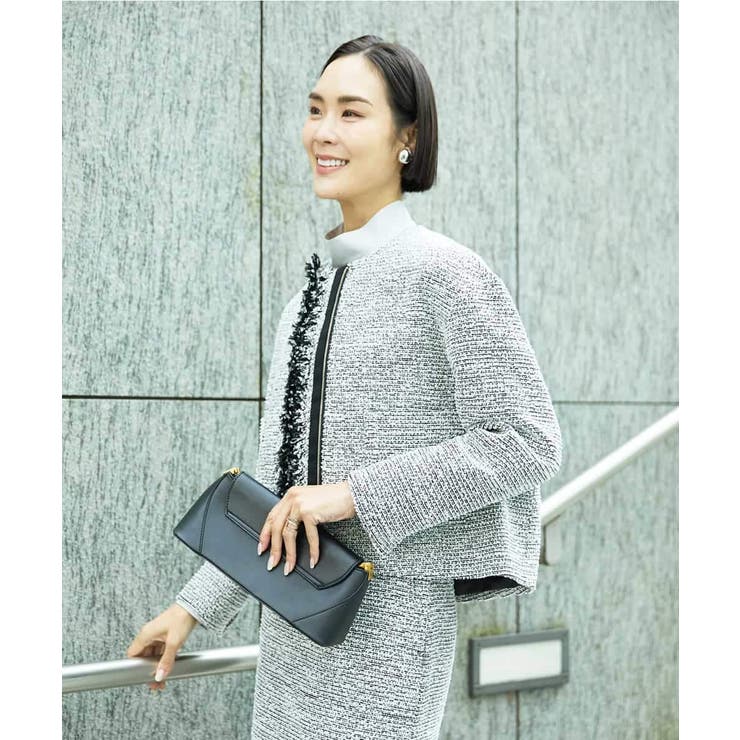 [セットアップ対応]ファンシーツイードショートジャケット | MICHEL KLEIN | 詳細画像2 