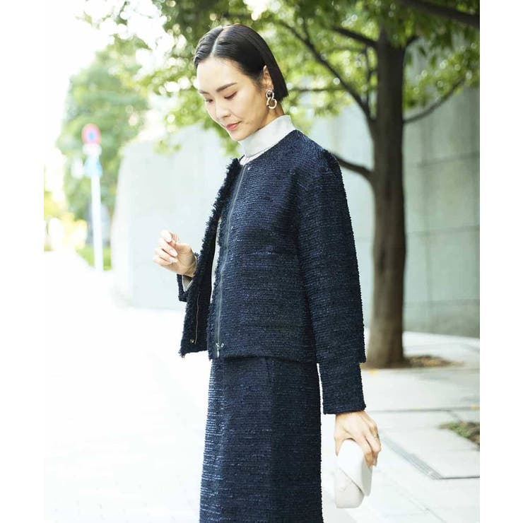 [セットアップ対応]ファンシーツイードショートジャケット | MICHEL KLEIN | 詳細画像23 