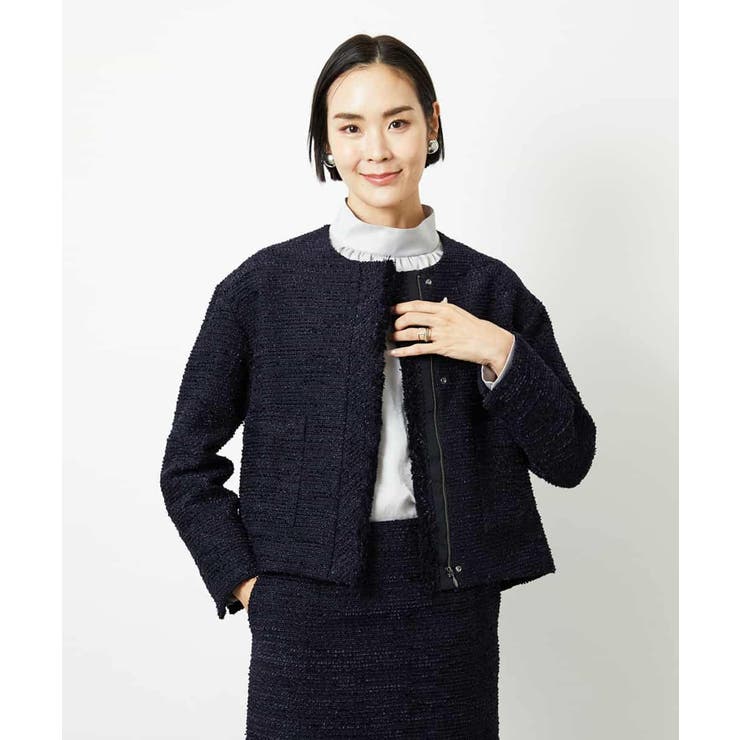 [セットアップ対応]ファンシーツイードショートジャケット | MICHEL KLEIN | 詳細画像34 