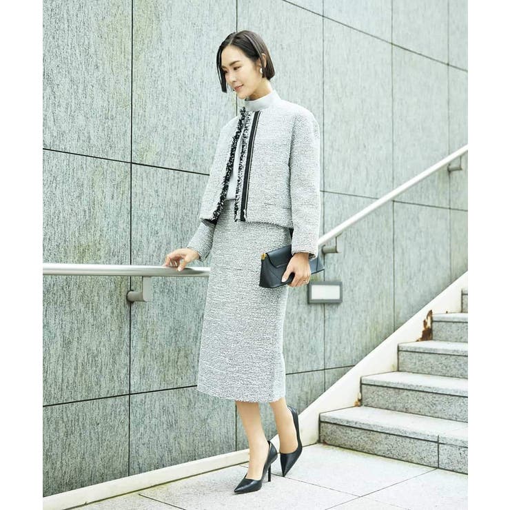 [セットアップ対応]ファンシーツイードショートジャケット | MICHEL KLEIN | 詳細画像4 