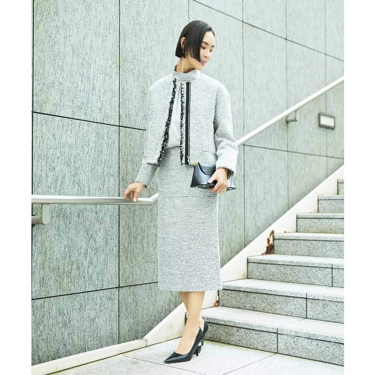 [セットアップ対応]ファンシーツイードショートジャケット | MICHEL KLEIN | 詳細画像5 