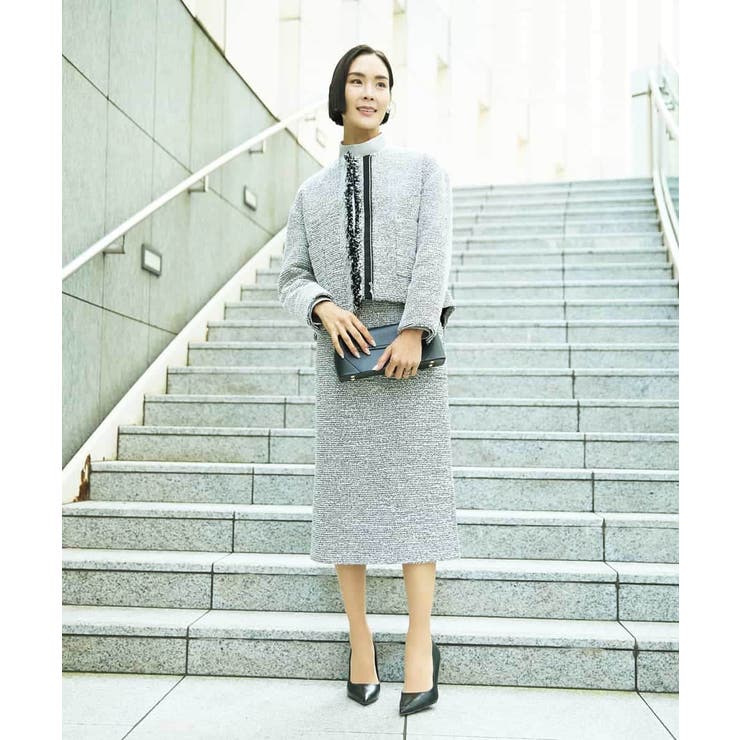 [セットアップ対応]ファンシーツイードショートジャケット | MICHEL KLEIN | 詳細画像7 