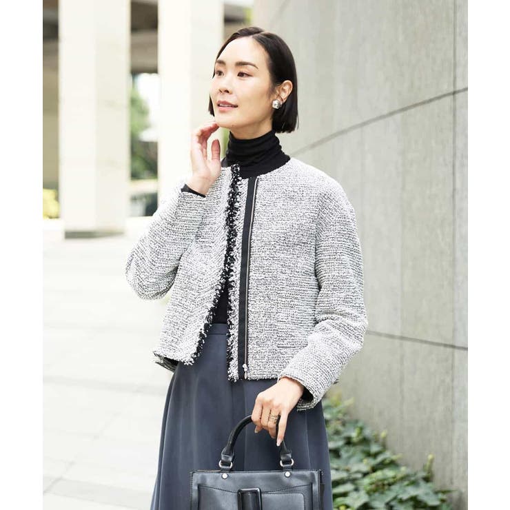 [セットアップ対応]ファンシーツイードショートジャケット | MICHEL KLEIN | 詳細画像9 