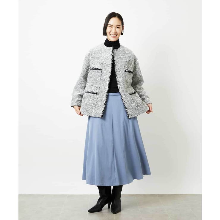 [セットアップ対応]ファンシーツイードロングジャケット | MICHEL KLEIN | 詳細画像10 