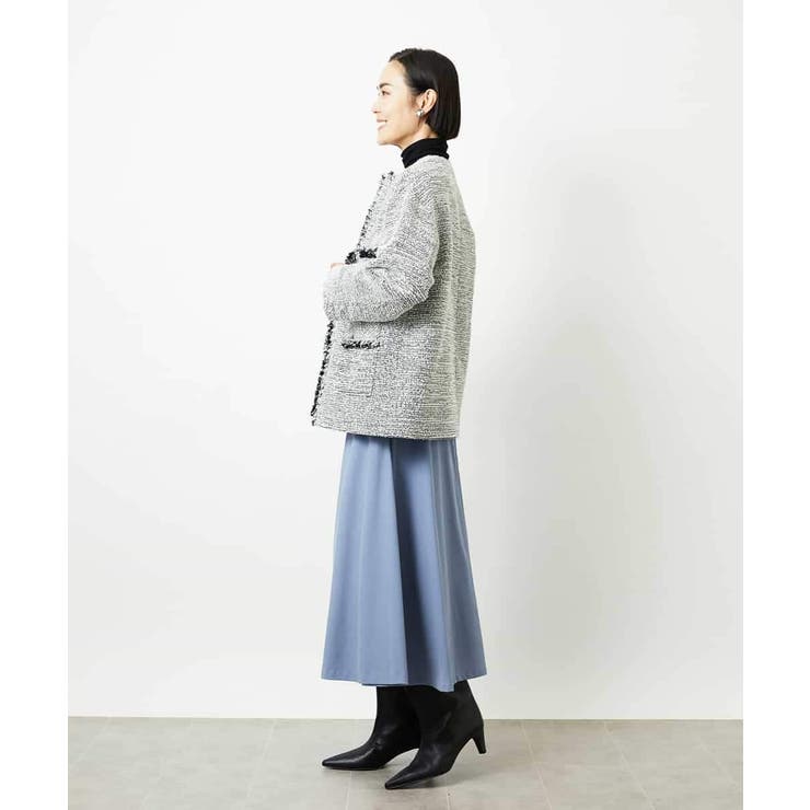 [セットアップ対応]ファンシーツイードロングジャケット | MICHEL KLEIN | 詳細画像12 