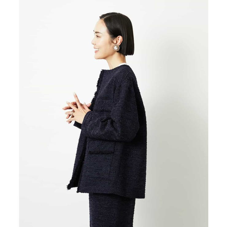 [セットアップ対応]ファンシーツイードロングジャケット | MICHEL KLEIN | 詳細画像13 