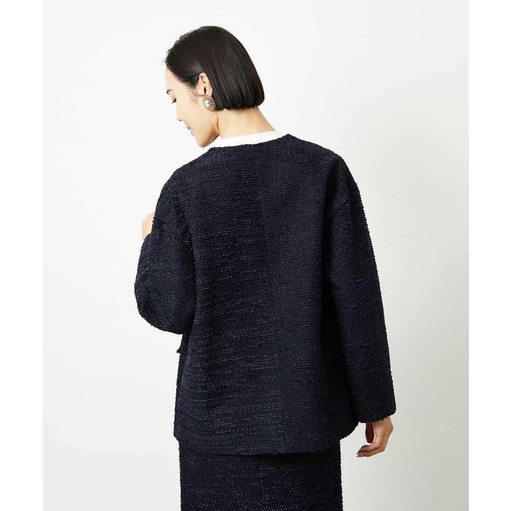 [セットアップ対応]ファンシーツイードロングジャケット | MICHEL KLEIN | 詳細画像14 