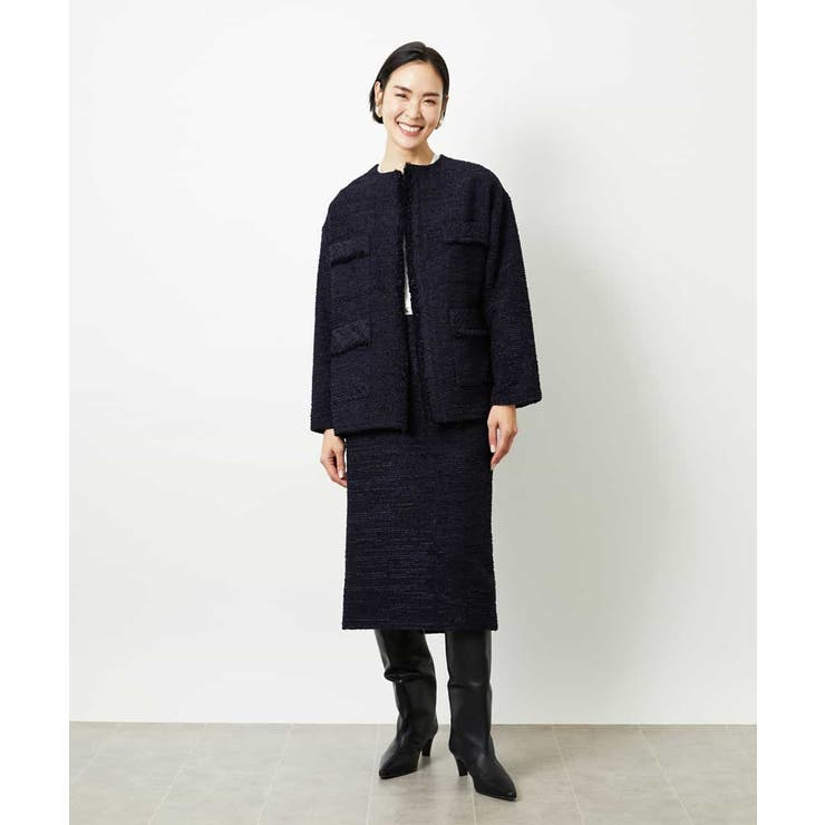 [セットアップ対応]ファンシーツイードロングジャケット | MICHEL KLEIN | 詳細画像16 