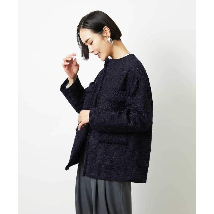 [セットアップ対応]ファンシーツイードロングジャケット | MICHEL KLEIN | 詳細画像20 