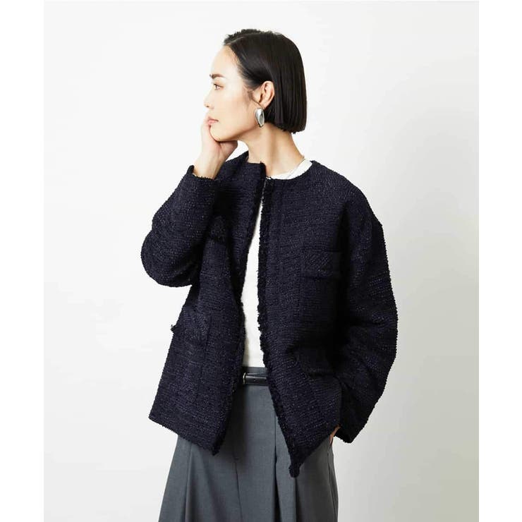 [セットアップ対応]ファンシーツイードロングジャケット | MICHEL KLEIN | 詳細画像21 