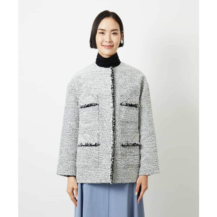 [セットアップ対応]ファンシーツイードロングジャケット | MICHEL KLEIN | 詳細画像22 