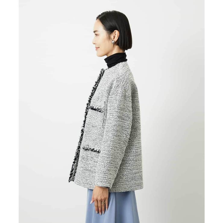 [セットアップ対応]ファンシーツイードロングジャケット | MICHEL KLEIN | 詳細画像23 