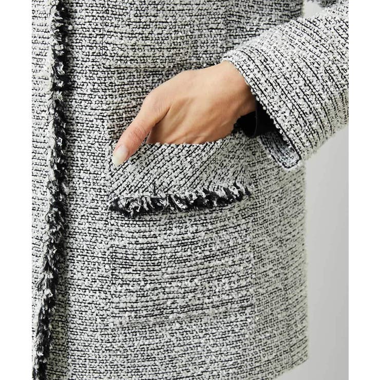 [セットアップ対応]ファンシーツイードロングジャケット | MICHEL KLEIN | 詳細画像28 