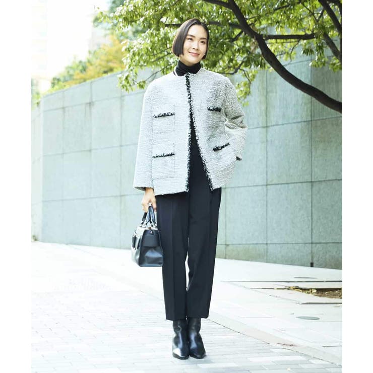 [セットアップ対応]ファンシーツイードロングジャケット | MICHEL KLEIN | 詳細画像5 