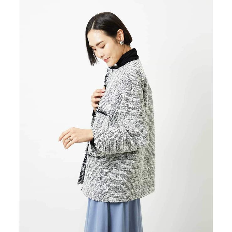 [セットアップ対応]ファンシーツイードロングジャケット | MICHEL KLEIN | 詳細画像9 