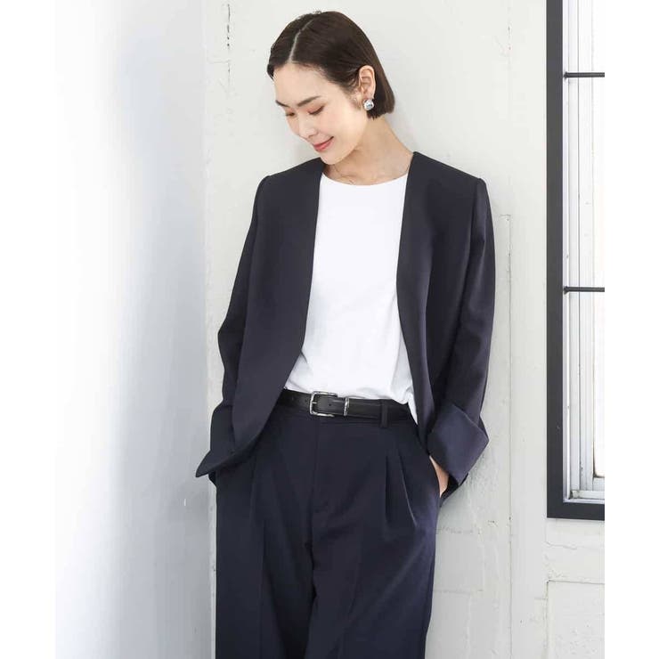 [セットアップ対応]ツイードライク ノーカラージャケット | MICHEL KLEIN | 詳細画像12 