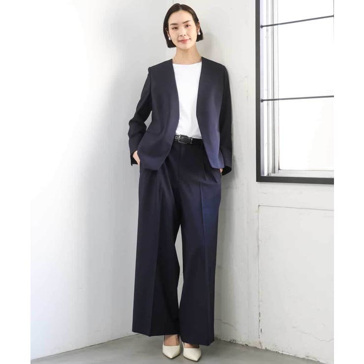 [セットアップ対応]ツイードライク ノーカラージャケット | MICHEL KLEIN | 詳細画像13 