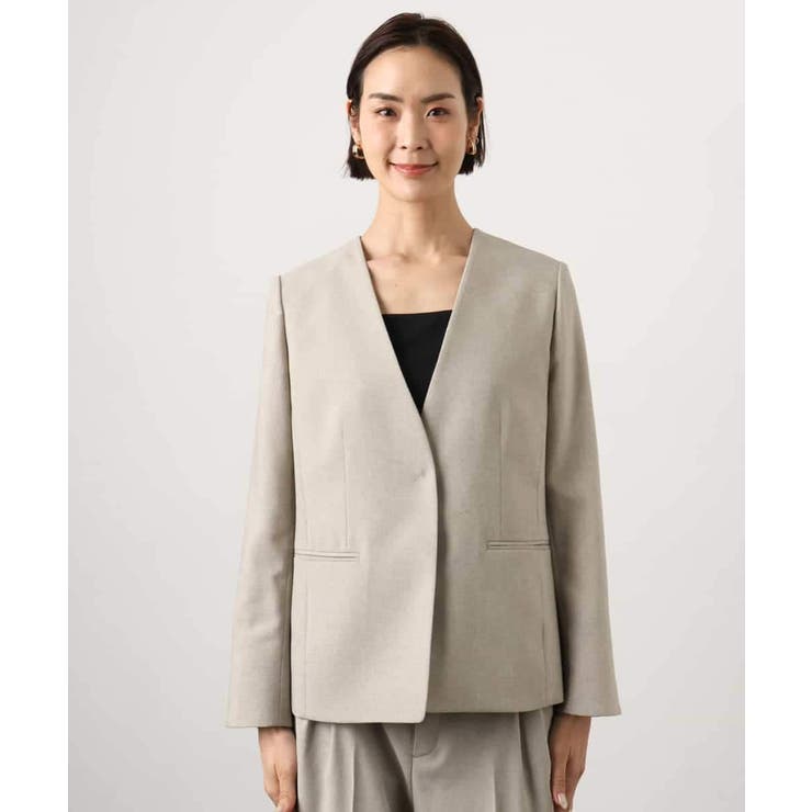 [セットアップ対応]ツイードライク ノーカラージャケット | MICHEL KLEIN | 詳細画像15 