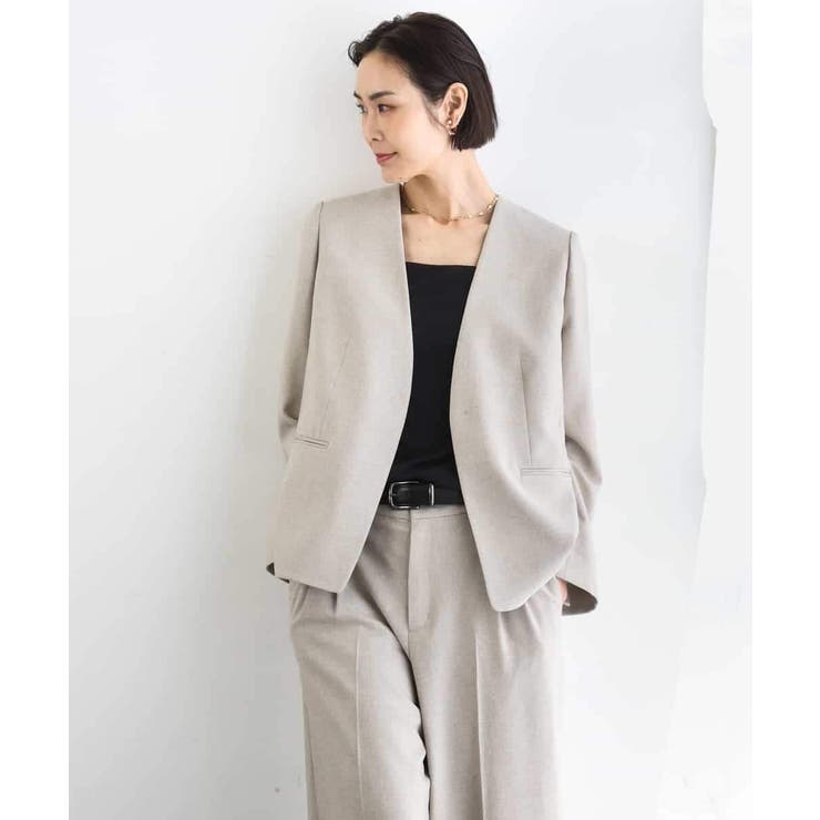 [セットアップ対応]ツイードライク ノーカラージャケット | MICHEL KLEIN | 詳細画像3 