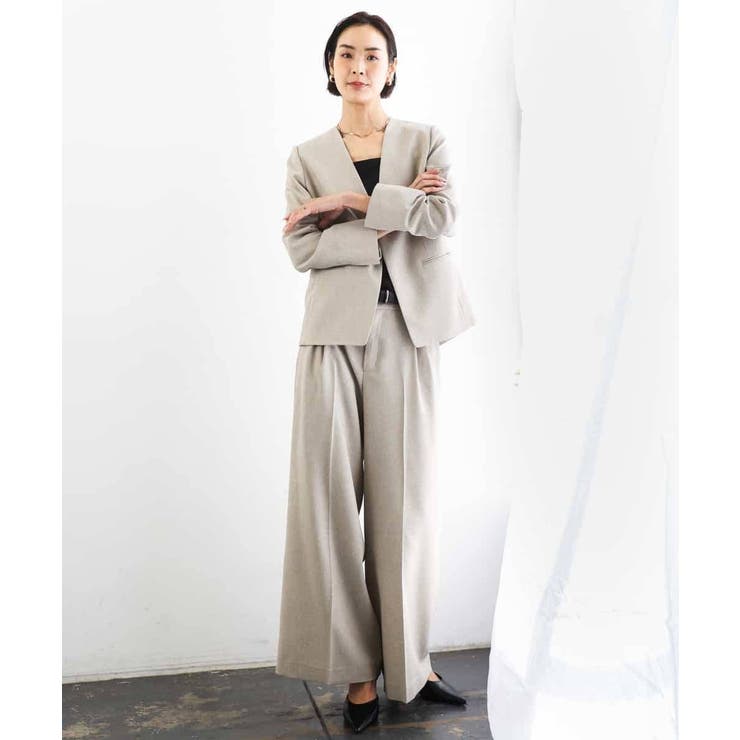 [セットアップ対応]ツイードライク ノーカラージャケット | MICHEL KLEIN | 詳細画像4 