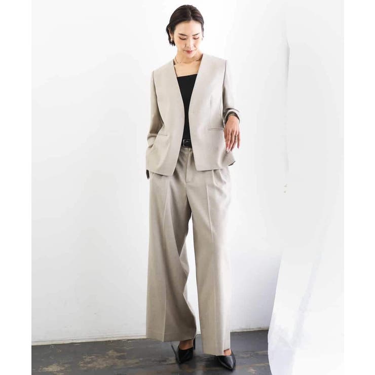 [セットアップ対応]ツイードライク ノーカラージャケット | MICHEL KLEIN | 詳細画像5 