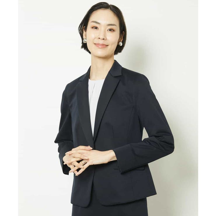 ネイビー(57) | ［セットアップ対応/裏地なし］モクロディテーラードジャケット | MICHEL KLEIN