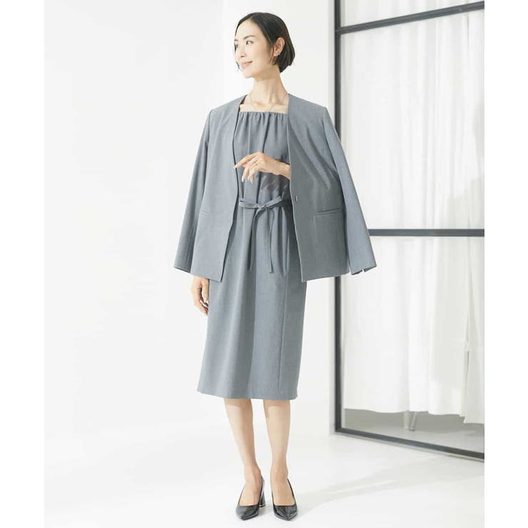 ストレッチスクエアネックワンピース(セットアップ対応) | MICHEL KLEIN | 詳細画像11 