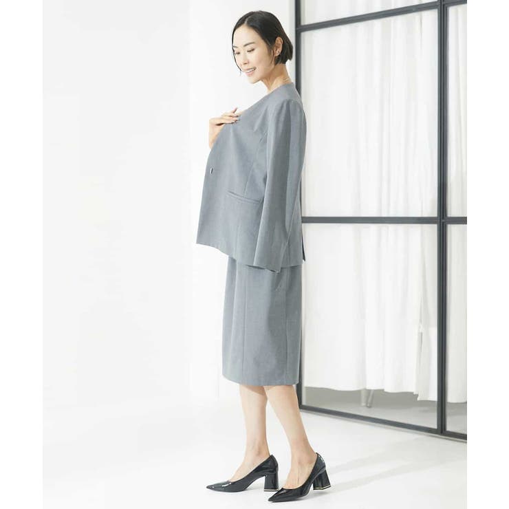 ストレッチスクエアネックワンピース(セットアップ対応) | MICHEL KLEIN | 詳細画像12 