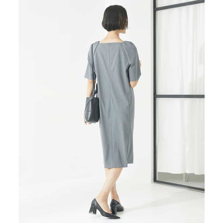 ストレッチスクエアネックワンピース(セットアップ対応) | MICHEL KLEIN | 詳細画像15 