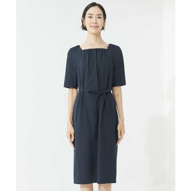 ストレッチスクエアネックワンピース(セットアップ対応) | MICHEL KLEIN | 詳細画像16 