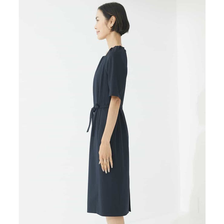 ストレッチスクエアネックワンピース(セットアップ対応) | MICHEL KLEIN | 詳細画像17 