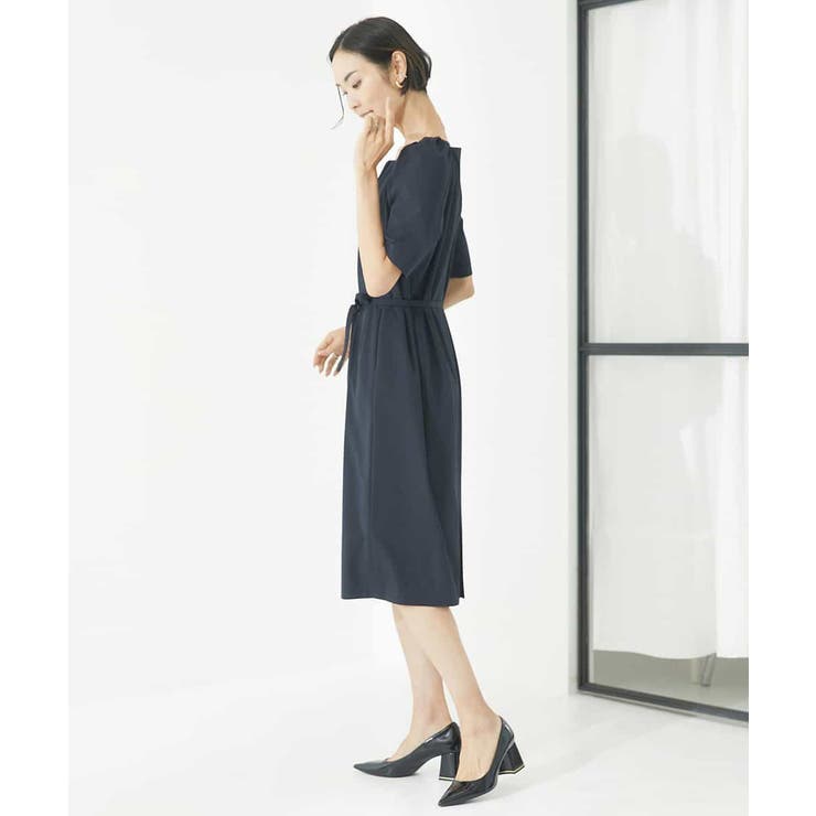 ストレッチスクエアネックワンピース(セットアップ対応) | MICHEL KLEIN | 詳細画像2 