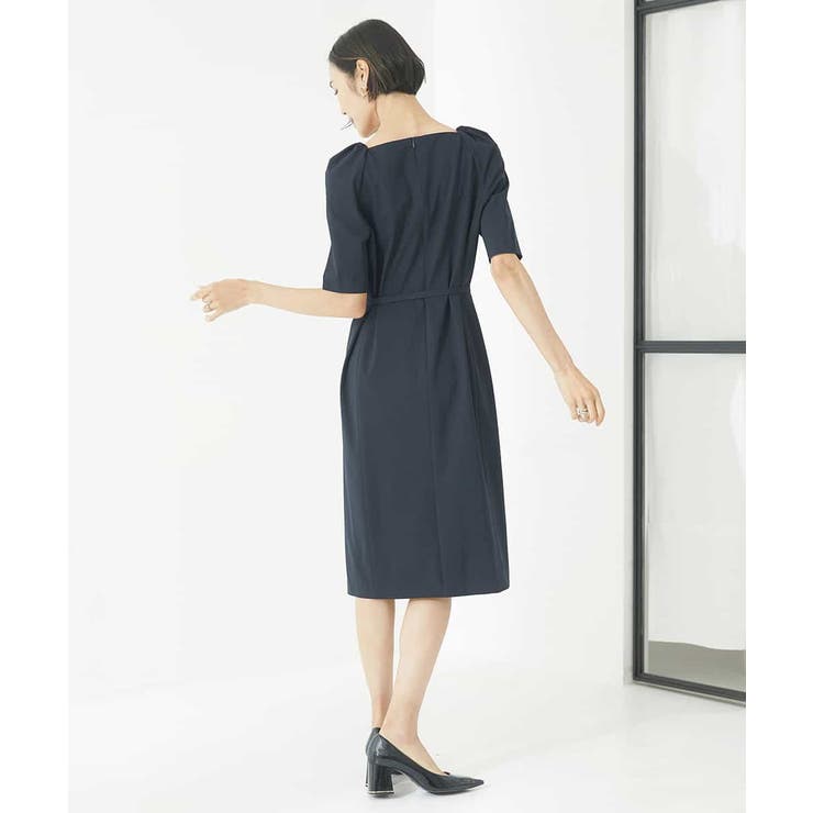 ストレッチスクエアネックワンピース(セットアップ対応) | MICHEL KLEIN | 詳細画像3 