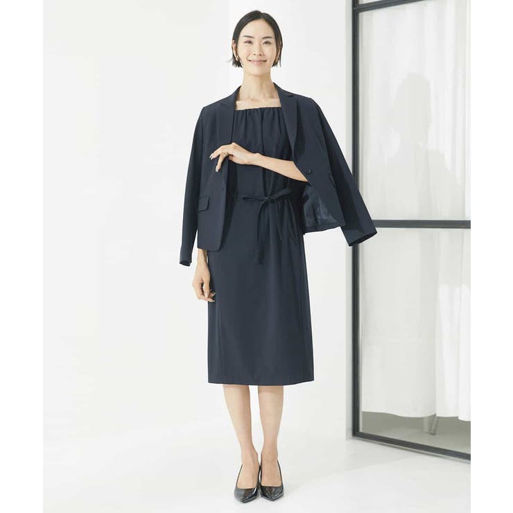 ストレッチスクエアネックワンピース(セットアップ対応) | MICHEL KLEIN | 詳細画像4 