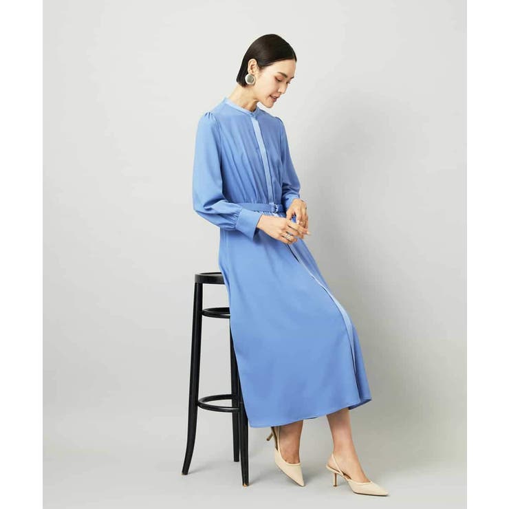 ノーカラーフレアーワンピース | MICHEL KLEIN | 詳細画像14 