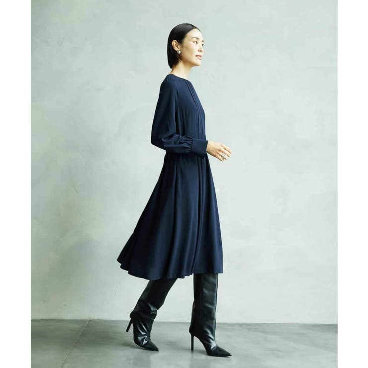 ノーカラープリーツワンピース | MICHEL KLEIN | 詳細画像17 