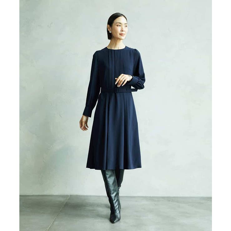 ノーカラープリーツワンピース | MICHEL KLEIN | 詳細画像19 