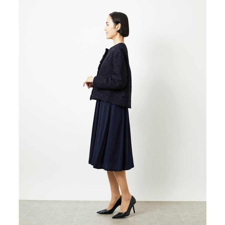 ノーカラープリーツワンピース | MICHEL KLEIN | 詳細画像6 